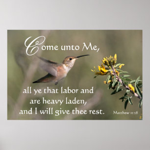 Hummingbird Come To Jesus Print