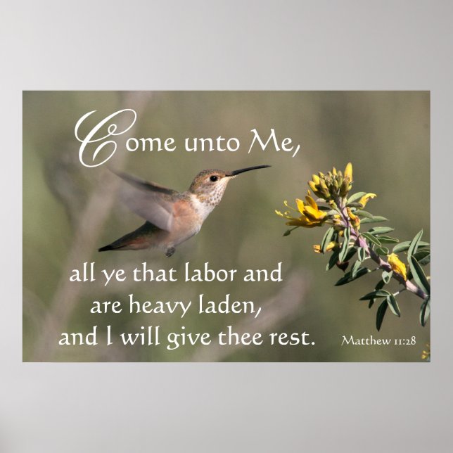 Hummingbird Come To Jesus Print (Front)