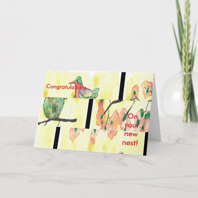 Hummingbird Congratulatons on New Home Card (Front)