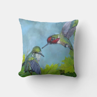 Hummingbird Courtship Pillow