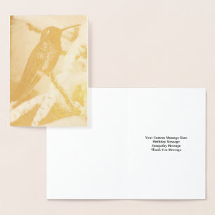 Hummingbird Custom Message Card