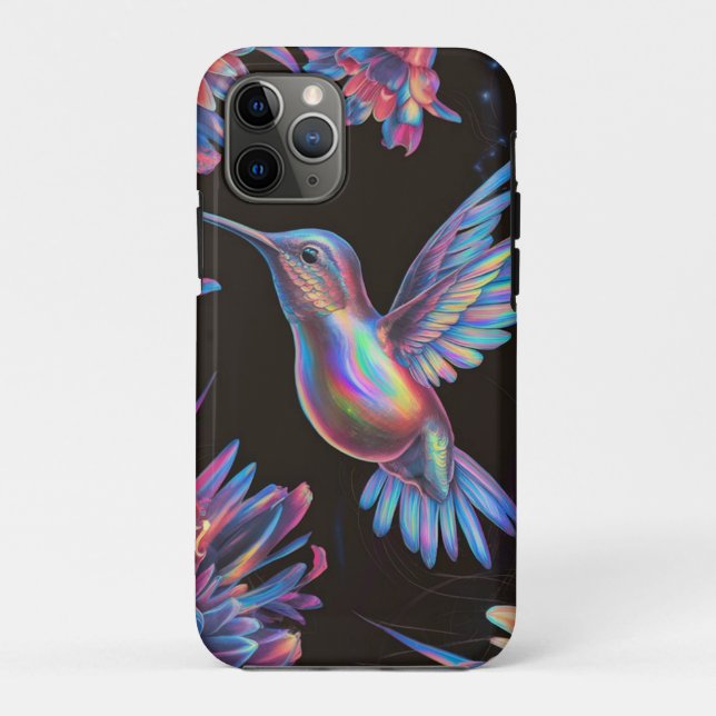 Hummingbird Cute Floral Case-Mate iPhone Case (Back)