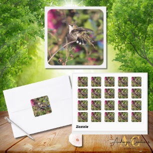 Hummingbird Design  #99999 Square Sticker