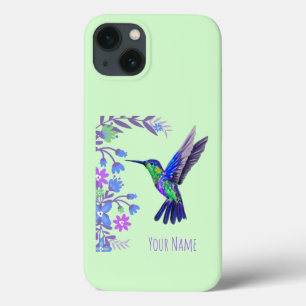 Hummingbird Design Botanical Flowers Bird Lovers iPhone 13 Case