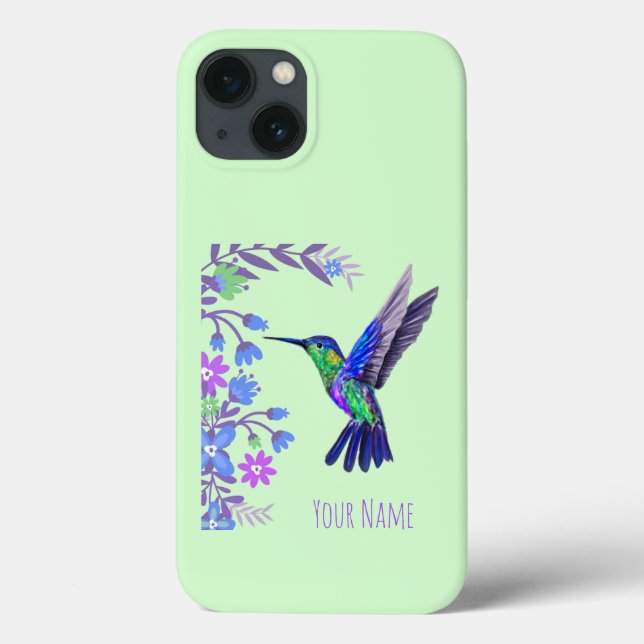 Hummingbird Design Botanical Flowers Bird Lovers Case-Mate iPhone Case (Back)