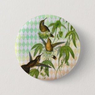 Hummingbird Digital Art 6 Cm Round Badge