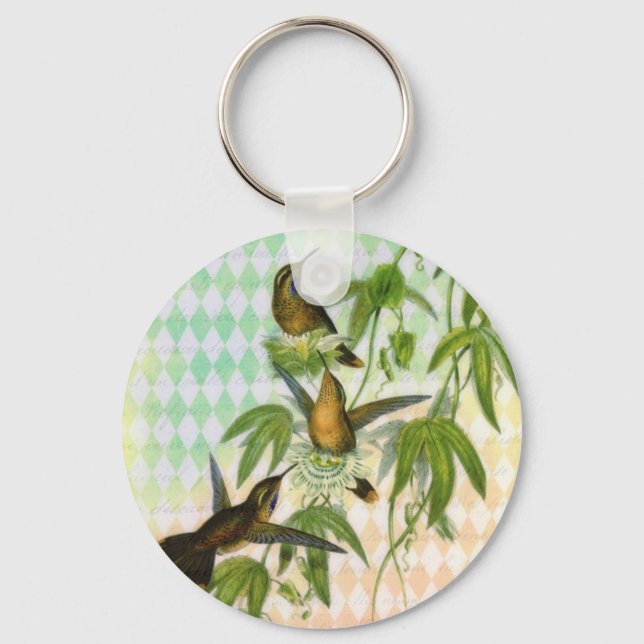 Hummingbird Digital Art Key Ring (Front)
