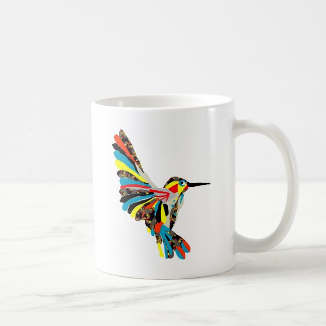 hummingbird drawing coffee mug (Right)