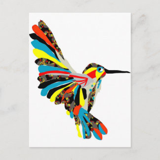 hummingbird drawing postcard
