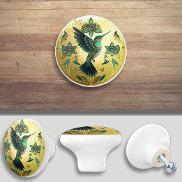 Hummingbird Elegant Cabinet Drawer Furniture Ceramic Knob
