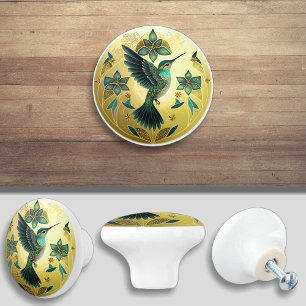 Hummingbird Elegant Cabinet Drawer Furniture  Ceramic Knob