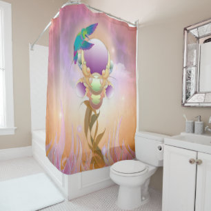 HUMMINGBIRD EYES FOR IRIS SHOWER CURTAIN