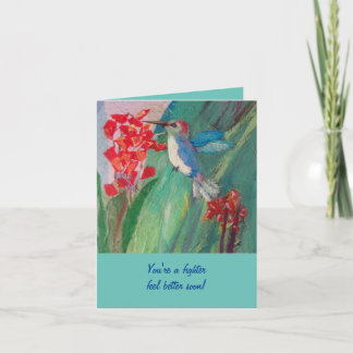 Hummingbird Feeding on nectar Card