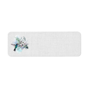 Hummingbird Floral Address Labels
