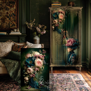 Hummingbird & Floral Fantasy Bouquet Tissue Paper