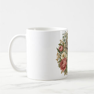 Hummingbird Floral Medallion Botanical Mug