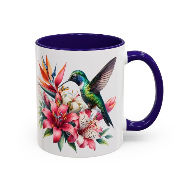 Hummingbird Floral Mug Bird Lover Gift Cup (Creator Uploaded)