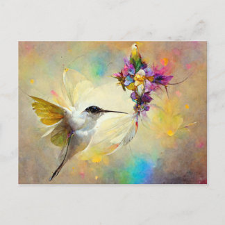 Hummingbird Floral Postcard