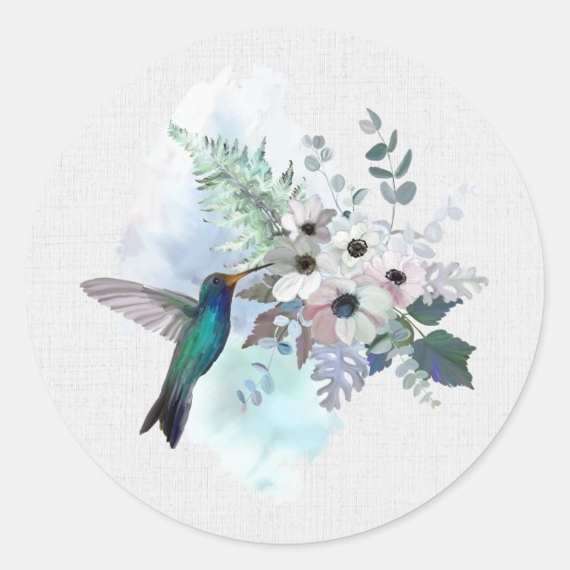 Hummingbird Floral Stickers (Front)