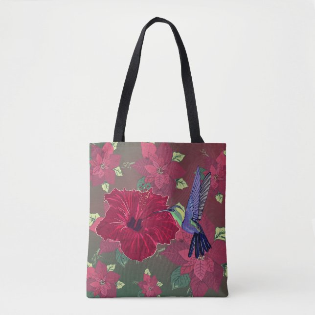 Hummingbird Flow Tote Bag (Front)