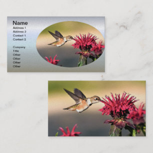 Hummingbird Flower Feeding Business Card