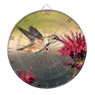 Hummingbird Flower Feeding Dartboard
