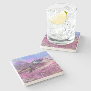 HUMMINGBIRD FLOWER TO FLOWER STONE COASTER