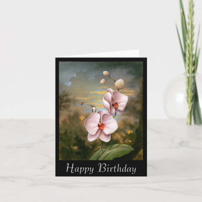 Hummingbird Flowers Card (Front)