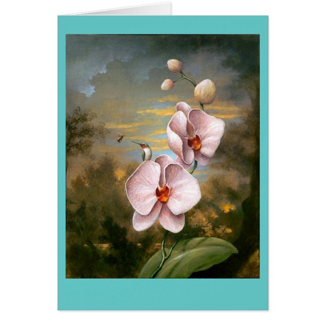 Hummingbird Flowers Card (Front)