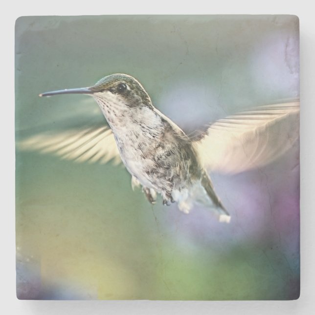 Hummingbird Flying Stone Coaster (Front)