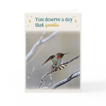 Hummingbird Folded Birthday Card