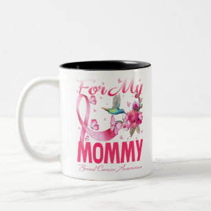 Hummingbird For My Mummy Breast Cancer Awareness Two-Tone Coffee Mug