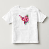 Hummingbird Frangipani PNG Watercolor Bird Design