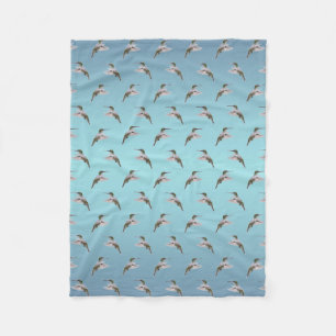 Hummingbird Frenzy Fleece Blanket (Light Blue Mix)