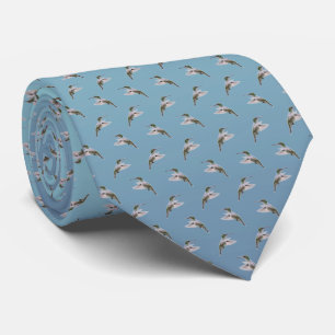 Hummingbird Frenzy Tie (Sky Blue)