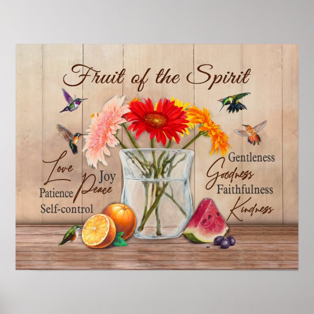 Hummingbird Fruit Of The Spirit Housewarming Gifts Poster (Front)