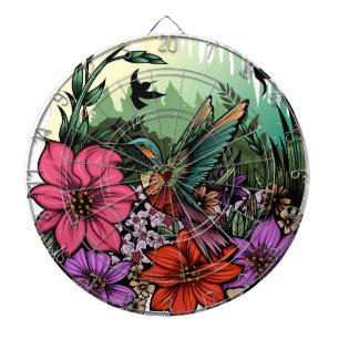 Hummingbird Garden Dartboard