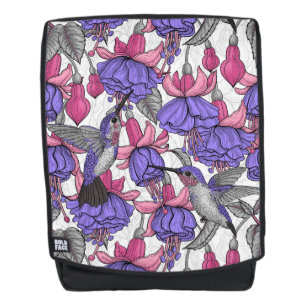 Hummingbird garden in melrose and pink backpack