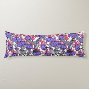 Hummingbird garden in melrose and pink body cushion