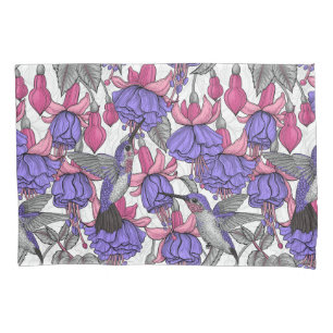 Hummingbird garden in melrose and pink pillowcase