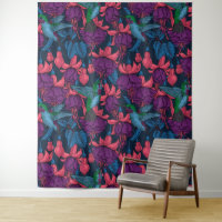 Hummingbird garden in purple and blue