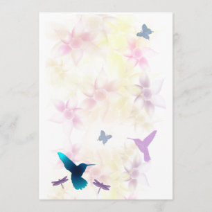 Hummingbird Garden Invitation for Customisation