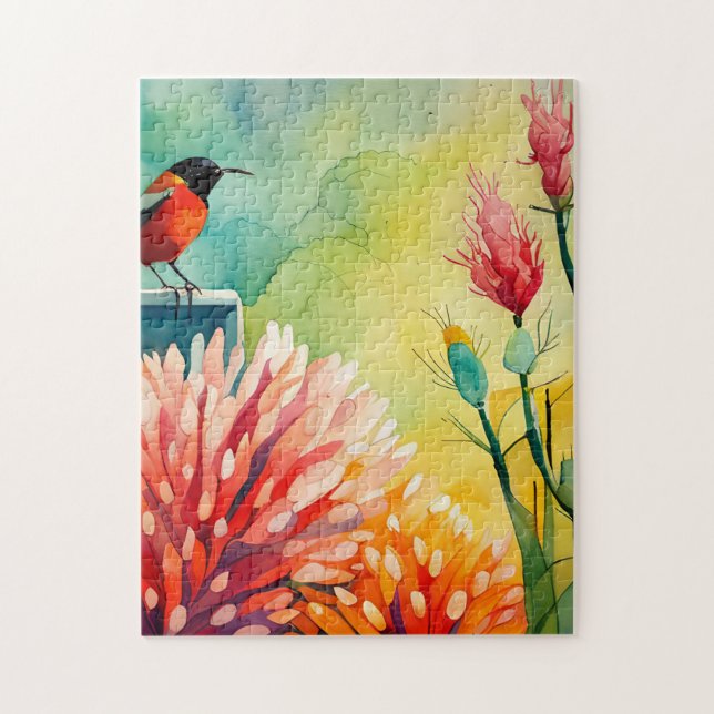 Hummingbird Garden  Jigsaw Puzzle (Vertical)