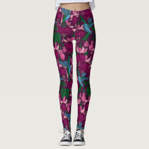 Hummingbird garden leggings