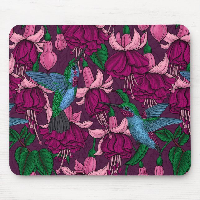 Hummingbird garden mouse pad (Front)
