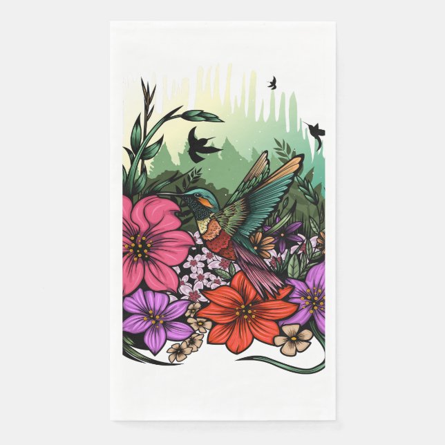 Hummingbird Garden Napkin (Front)
