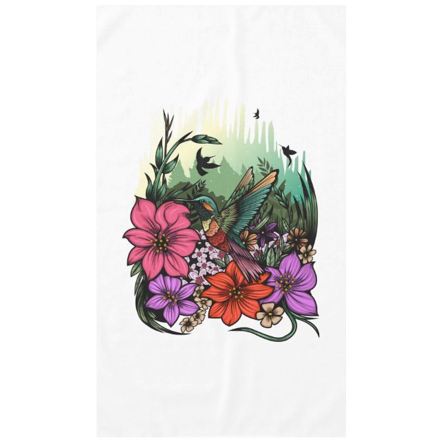 Hummingbird Garden Tablecloth (Front)