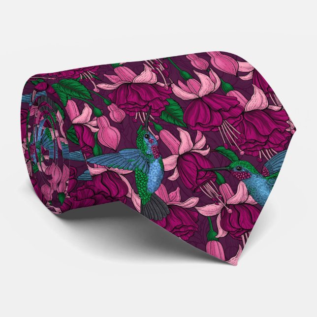 Hummingbird garden tie (Rolled)