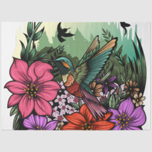 Hummingbird Garden Tissue Paper