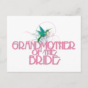 Hummingbird Grandmother of the Bride Postcard